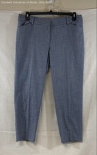 Talbots Women's Hampshire Ankle Pants Career Dress Slacks Blue Sz 14P