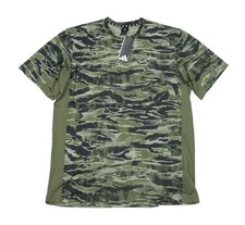 Adidas Men's Green All Over Camo Graphic Regular Fit Active T-Shirt L