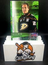 2023-24 Upper Deck Synergy Rj-15 Leo Carlsson Rookie Journey Draft Green 399 2023-24 Upper Deck Synergy Rj-15 Leo Carlsson Rookie Journey Draft Green 399