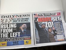 Mamdani New York City Mayor - Lot of 2 NEW YORK POST AND DAILY NEWS - 1/2/2026