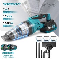 For Makita 18V Power Vacuum Cleaner Cordless LED Handheld Vacuum with 2 Battery