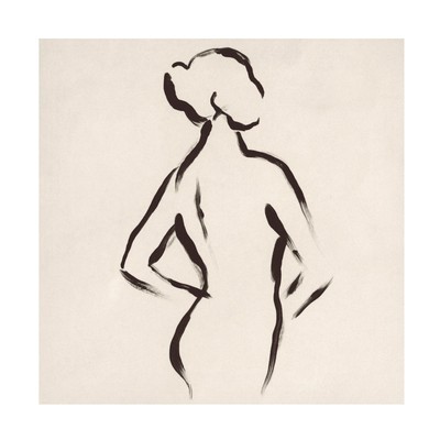 Canvas Wall Art - June Erica Vess 'Brush Figure Study IV' Wall Art for Living...
