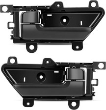Door Handles Front Interior Driver Left Passenger Right Side Black Compatibl