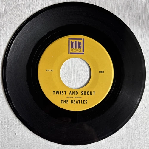 THE BEATLES, TWIST AND SHOUT, TOLLIE#8001, R&R 45 RECORD, 1964