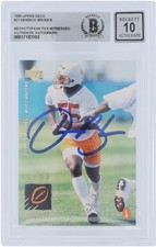 Derrick Brooks Tampa Bay Buccaneers Signed 1995 Upper Deck 21 BAS 10 Rookie Card