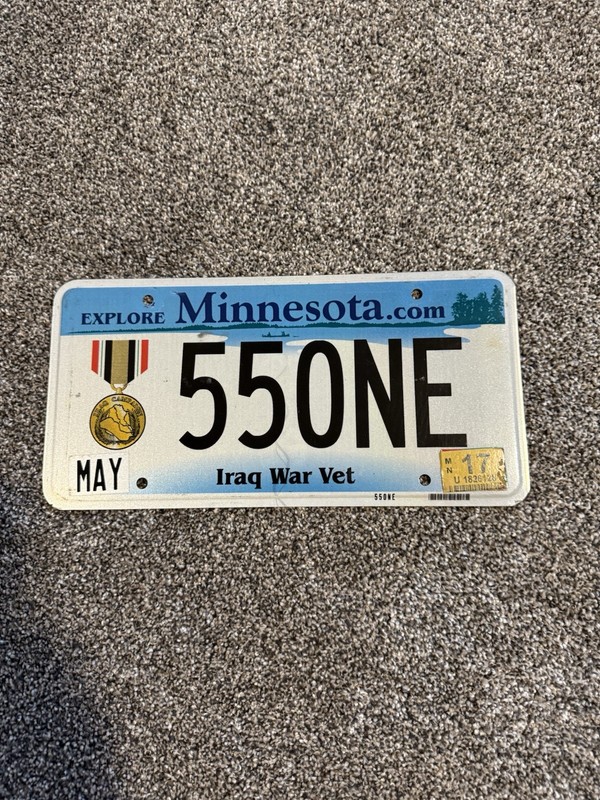 Minnesota Iraq War Veteran License Plate