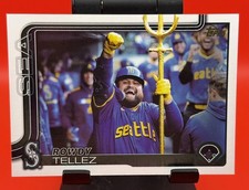 2025 Topps Update #US19 Rowdy Tellez Golden Mirror Image SP Short Print Mariners