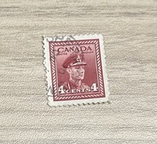 **Used Stamp** Canada 4c King George VI (1943) used stamp War Issue