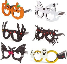 6 pcs Halloween Glasses Frames Ghost Pumpkin Bat Eyeglasses Costumes Eyew