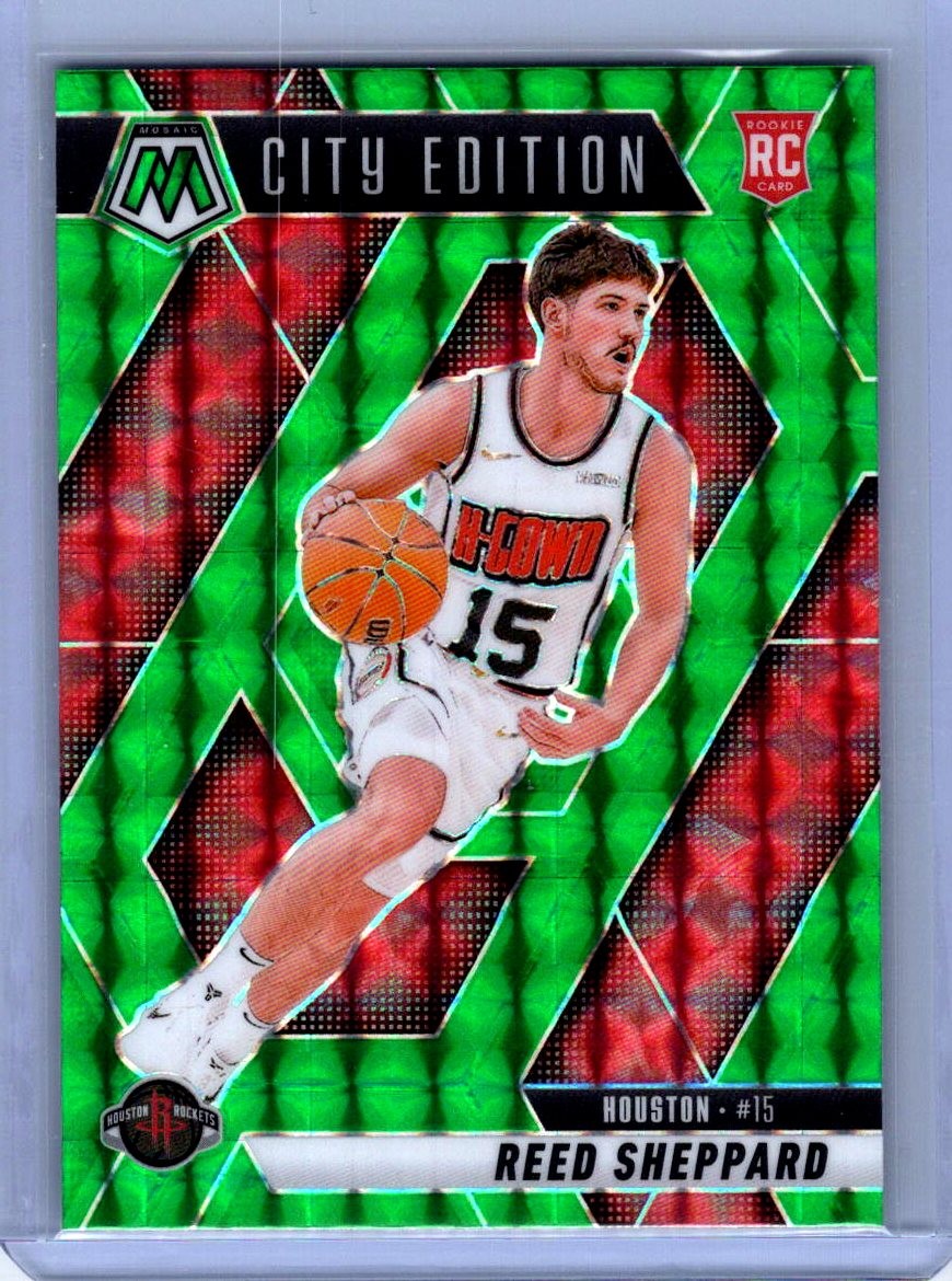 2024-25 Panini Mosaic #276 - Green Mosaic - Reed Sheppard Rookie