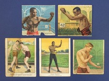 5 Mecca Cigarettes 1910 Boxing Sport Tobacco Cards &ndash; Joe Gans, Langford, Hurley