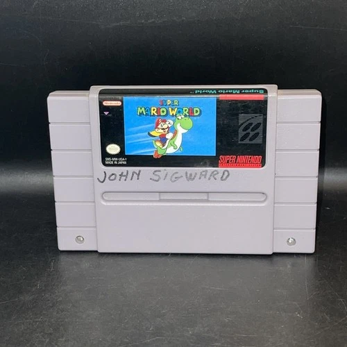 Super Mario World (SNES, 1991) Tested Cart Only Sharpie Name On Front