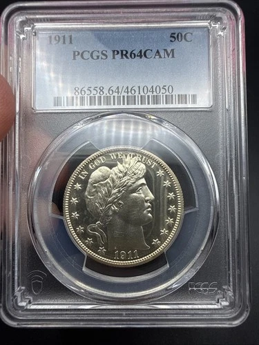 1911 Barber Half Dollar PCGS PR64CAM White!!!!