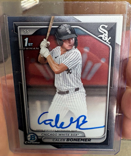 Topps 2024 Bowman Draft Caleb Bonemer 1st Bowman Chrome Prospect Auto VERY CLEAN