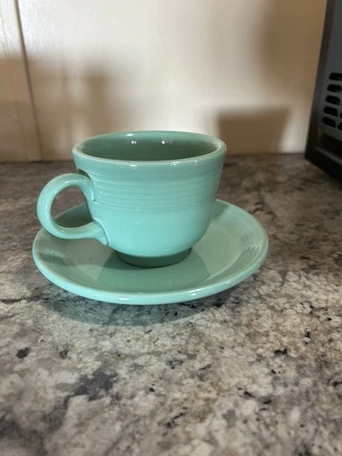 Fiesta Ware SEA MIST Green Coffee/Tea Cup & Saucer Set Color Homer Laughlin USA