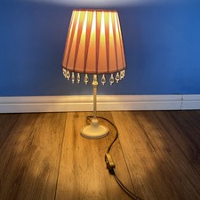 LAURA ASHLEY VINTAGE 2005 MORGAN OVAL BASE LAMP & FENN IVORY SILK PLEATED  SHADE