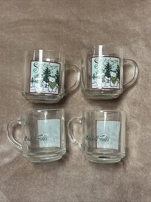 Set Of 4 Marshall Fields Santabear 2005 Christmas Mugs
