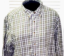 George Dress Top Men's Plus Size 2X Green Big Tall L/S Plaid Ships from USA