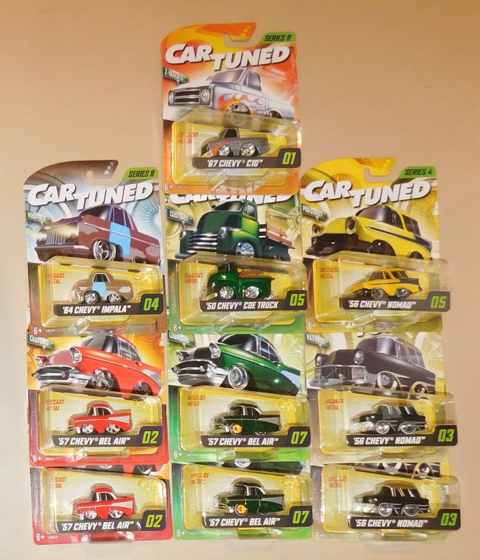 Car Tuned Series - Lot of 10 - Chevrolet - w/Impala, Bel-Air & C10
