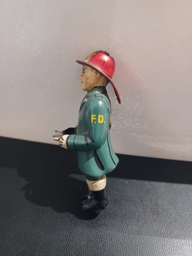 MARX 1930's Tin Lithographed Wind Up Climbing Fireman