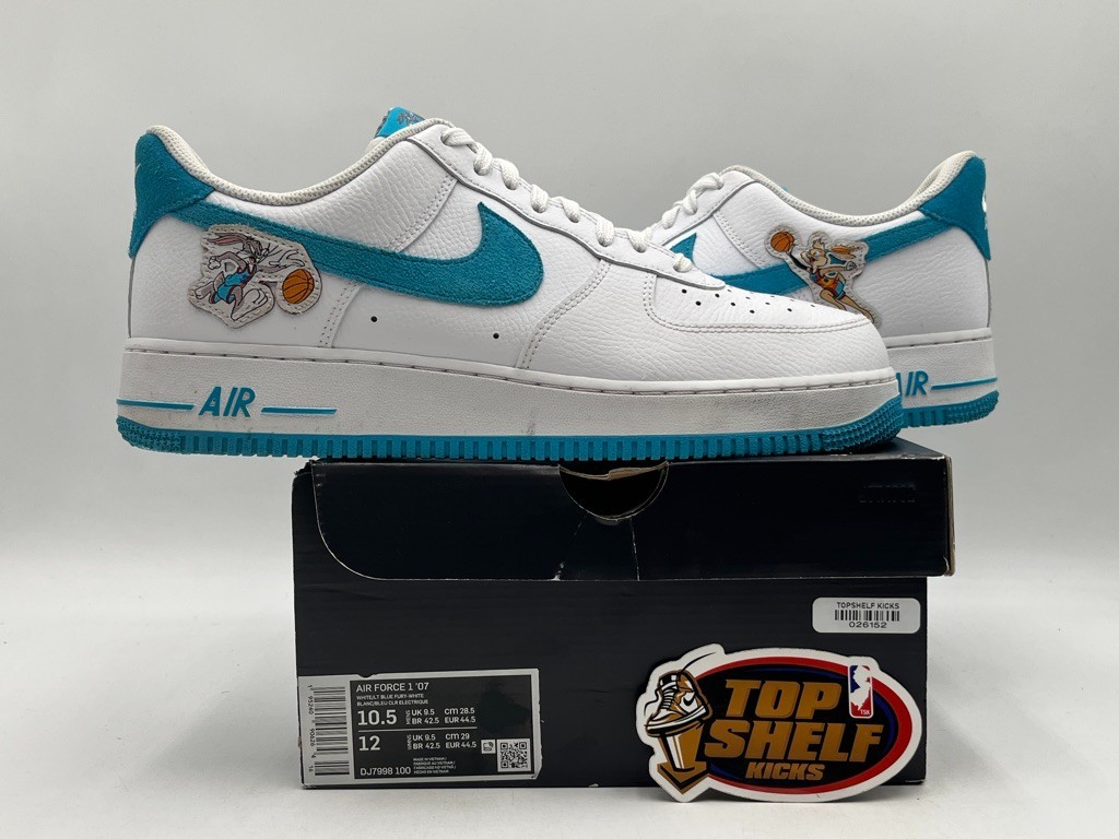 Space Jam Nike Air Force 1 '07 Low Hare Bugs Bunny Size 10.5 White