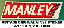 MANLEY - VINTAGE ORIGINAL VINYL DECAL STICKER - ENGINE PERFORMANCE - RACING