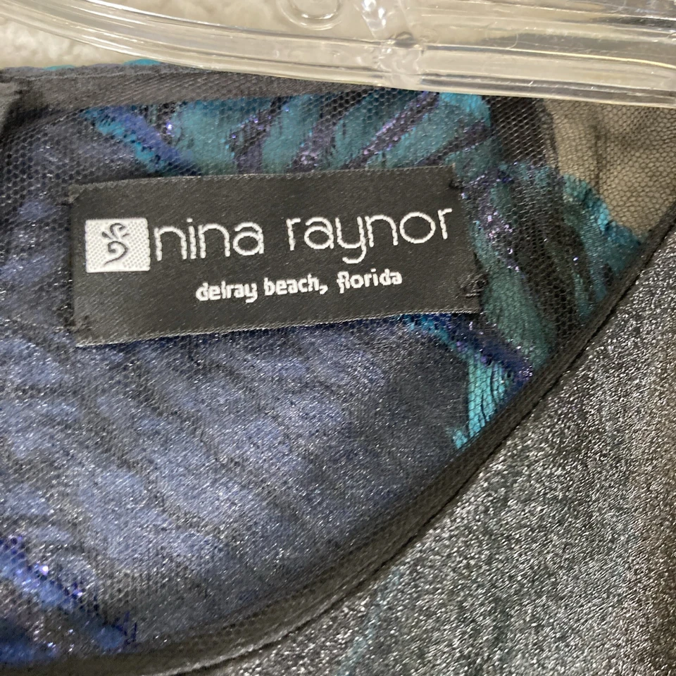 Nina Raynor Talbot Runhoff сказочный официальный синий вечернее платье, сделано в Германии - Изображение 4 из 4