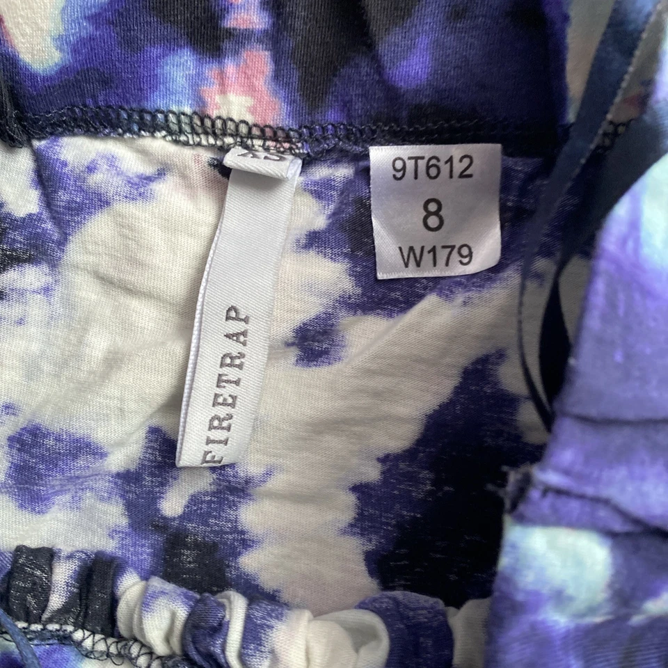 Firetrap Blue White vintage halter neck maxi dress size XS - Image 3 of 4