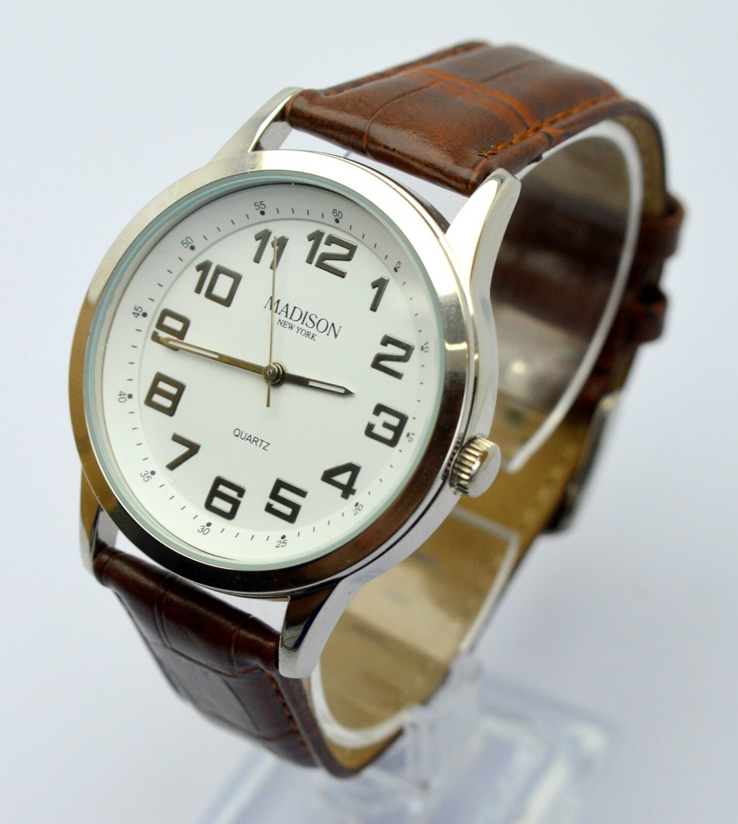 MADISON NEW YORK QUARTZ MEN'S LARGE WATCH UK