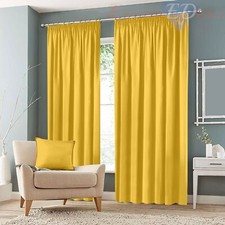 Luxury Thermal Blackout Curtains Pencil Pleat Curtains Pair Top