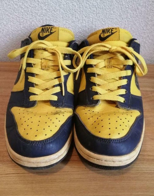 navy and yellow dunk low