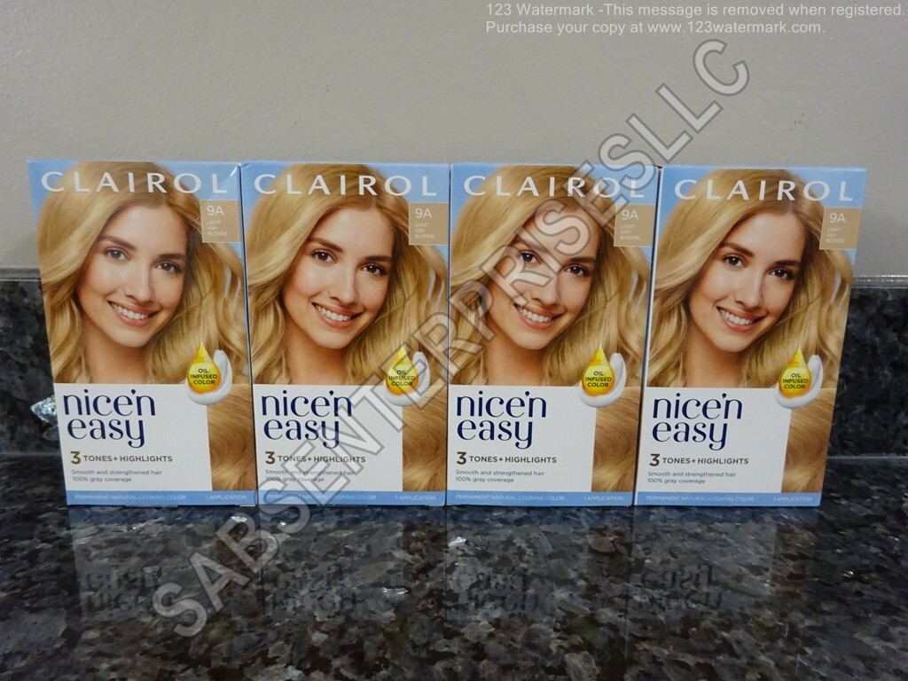 4 CLAIROL Nice'n Easy #9A LIGHT ASH BLONDE Permanent Hair Co
