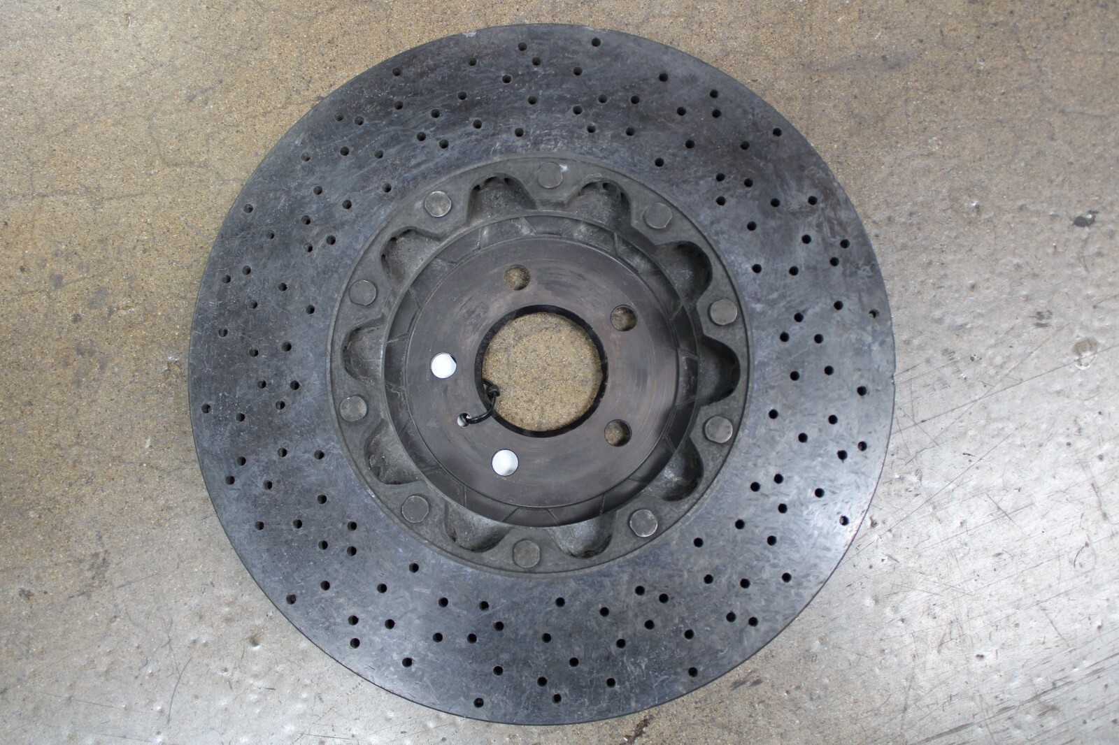 McLaren 720S, Rear CCM Brake Rotor, Chipped, Used, P/N 14C0034CP