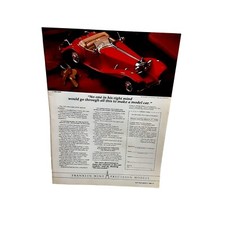 Vintage 1986 Franklin Mint 35 Mercedes 500K Ad Original Print Ad