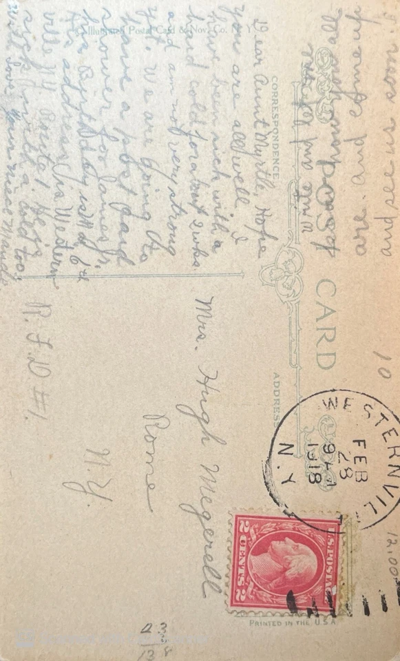 1917 EE. UU. Patriótica Postal Cubierta Tío Sam Significa Negocios Foto 2 de 2