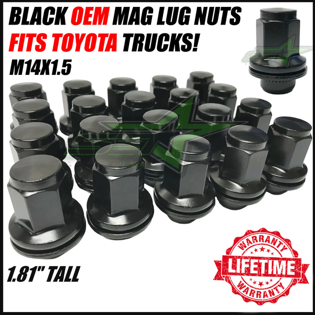 20082019 OEM Factory Black Lug Nut Fits Toyota Land Cruiser 14x1.5 Mag