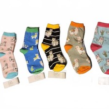 Girls fashion socks size 5-8  5 pair New with tags  Fun animals 
