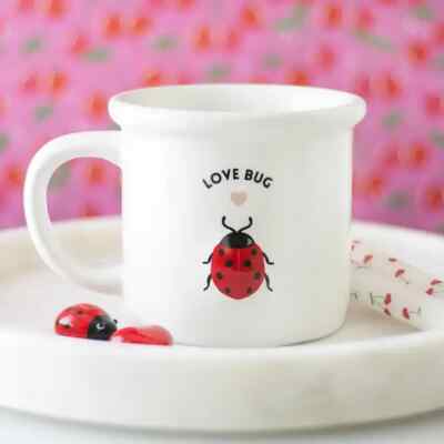 Love Bug Valentinstag Tasse mit 3D Marienkäfer Geschenkbox Kaffeetasse Teetasse Geschenk