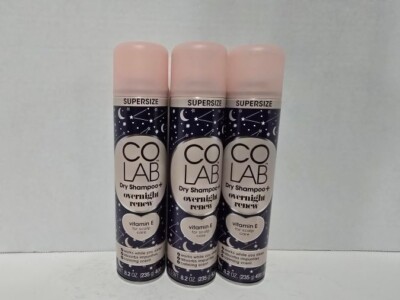 Pack of 3 COLAB Dry Shampoo + Overnight Renew Supersize 8.3 oz, Vitamin E *New*