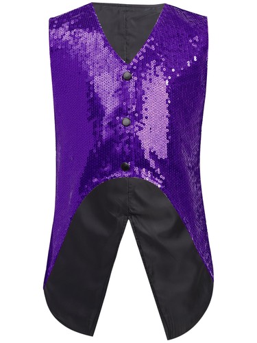 Kids Boys Vest Dance Waistcoat Competition Tailcoat Jazz Blouse Formal Stage - Picture 43 of 53
