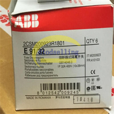 6PCS NEW ABB E91/32 Din Rail Fuse Holder E9132