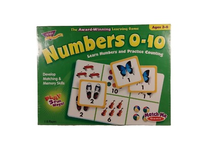 Numbers 0-10 Match Me Game Learn Numbers and Practice Counting Memory Skills