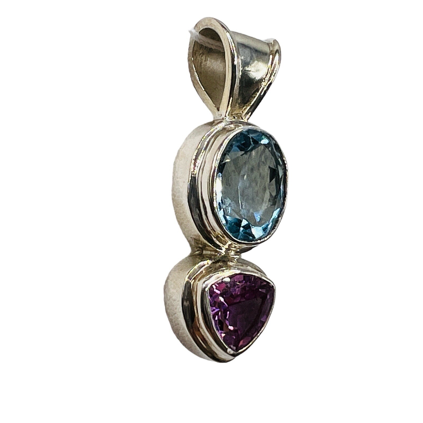 925 Solid Sterling Silver Handmade Genuine Blue &… - image 9