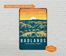 Badlands National Park Sign Rustic Wall Decor Cabin Camping Dakota 108120086003