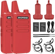 Walkie Talkie Radio Two-way Earpiece USB Rechargeable Long Range Handheld Radio