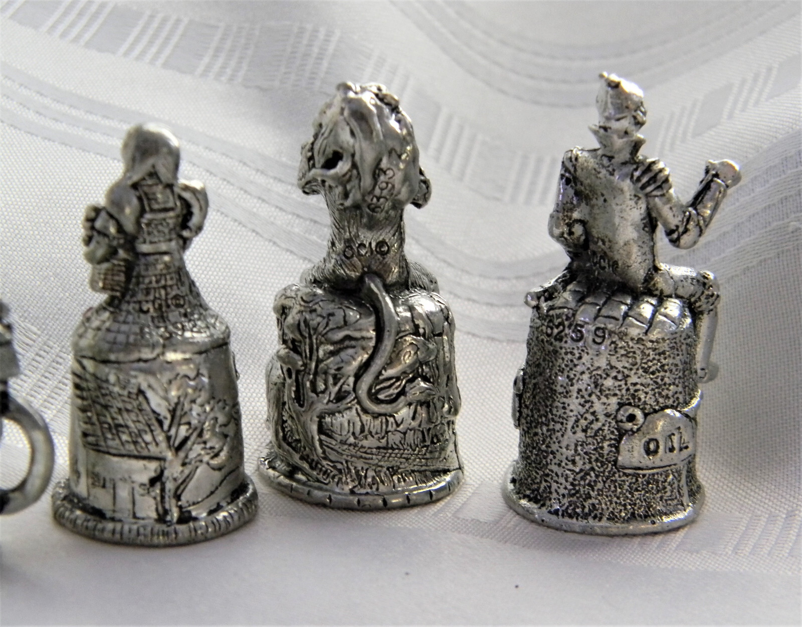 Great set of (5) Pewter Wizard of Oz Figurines or Thimbles by Comstock eBay