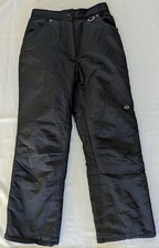 Slalom Insulated Ski Pants Women's Size M Black Snowboarding Outdoor Zip Pockets