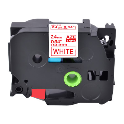 1PK Compatible Brother P-Touch 0.94'' TZ-252 TZe-252 Red on White Label Tape