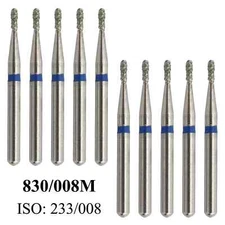 Dental 330 Diamond Bur 830/008M FG Pear Medium Grit Burs High Speed Burr 10Pc/PK