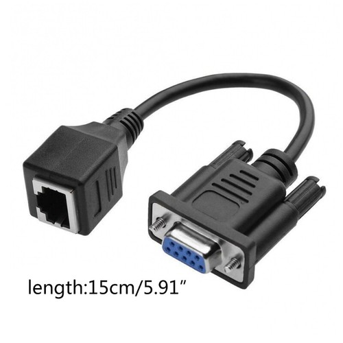 DB9 9Pin Port Female/Male to RJ45 Female Cat5/6 Ethernets LAN Console Extender - Afbeelding 8 van 10